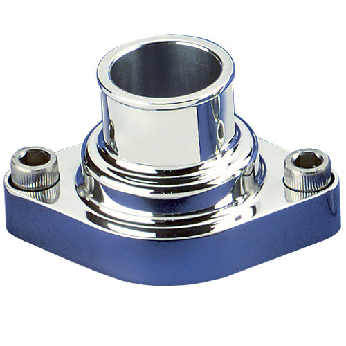 Billet Swivel Thermostat Housing For LS Engines - 90 Degree 1.5" Clear Anodized