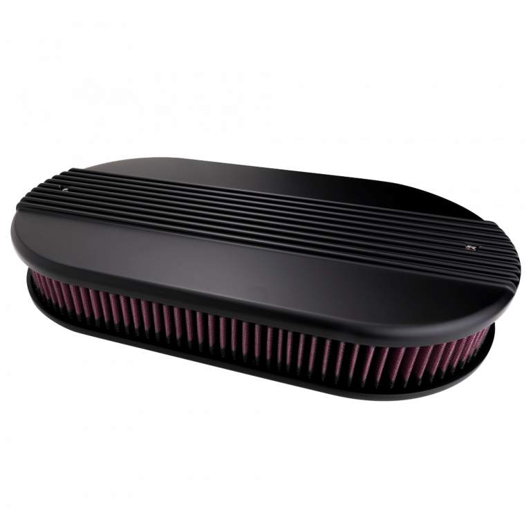 Dual Quad Ribbed Air Cleaner Black Rides By Kam